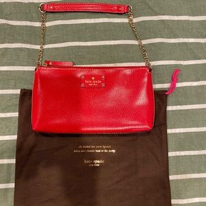 Kate Spade ♠️ Poppy red small leather purse